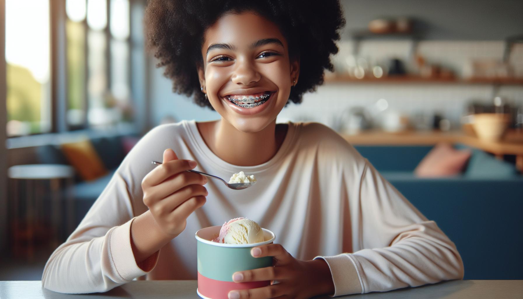 The Benefits of Eating Ice Cream with Braces