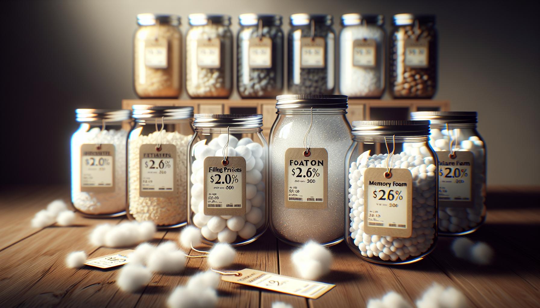 Average Prices for Different Filling Materials